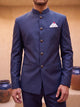 Blue Solid - Silk Bandhgala
