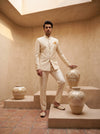 Beige Solid - Silk Bandhgala