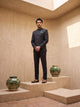 Black Solid - Silk Bandhgala