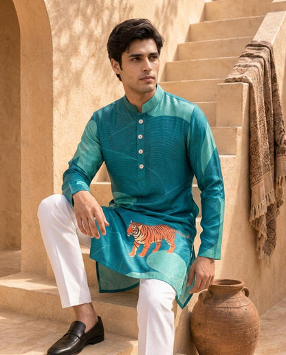 Bengal Wave - Silk Kurta