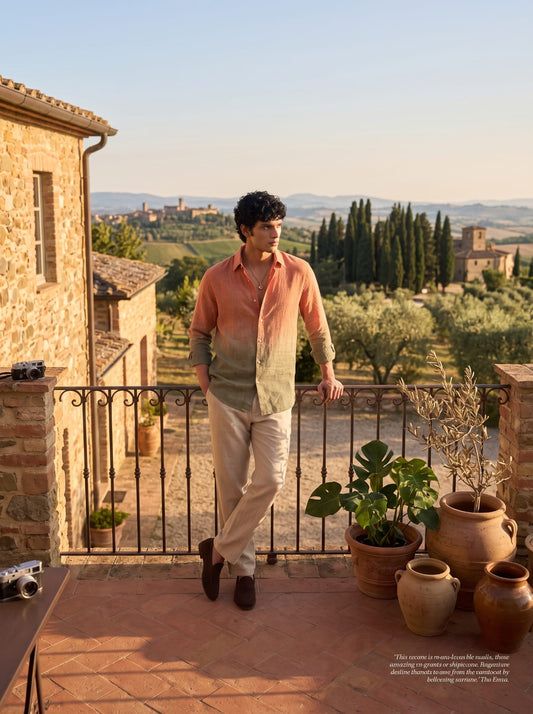 Amalfi Horizon - Linen Shirt