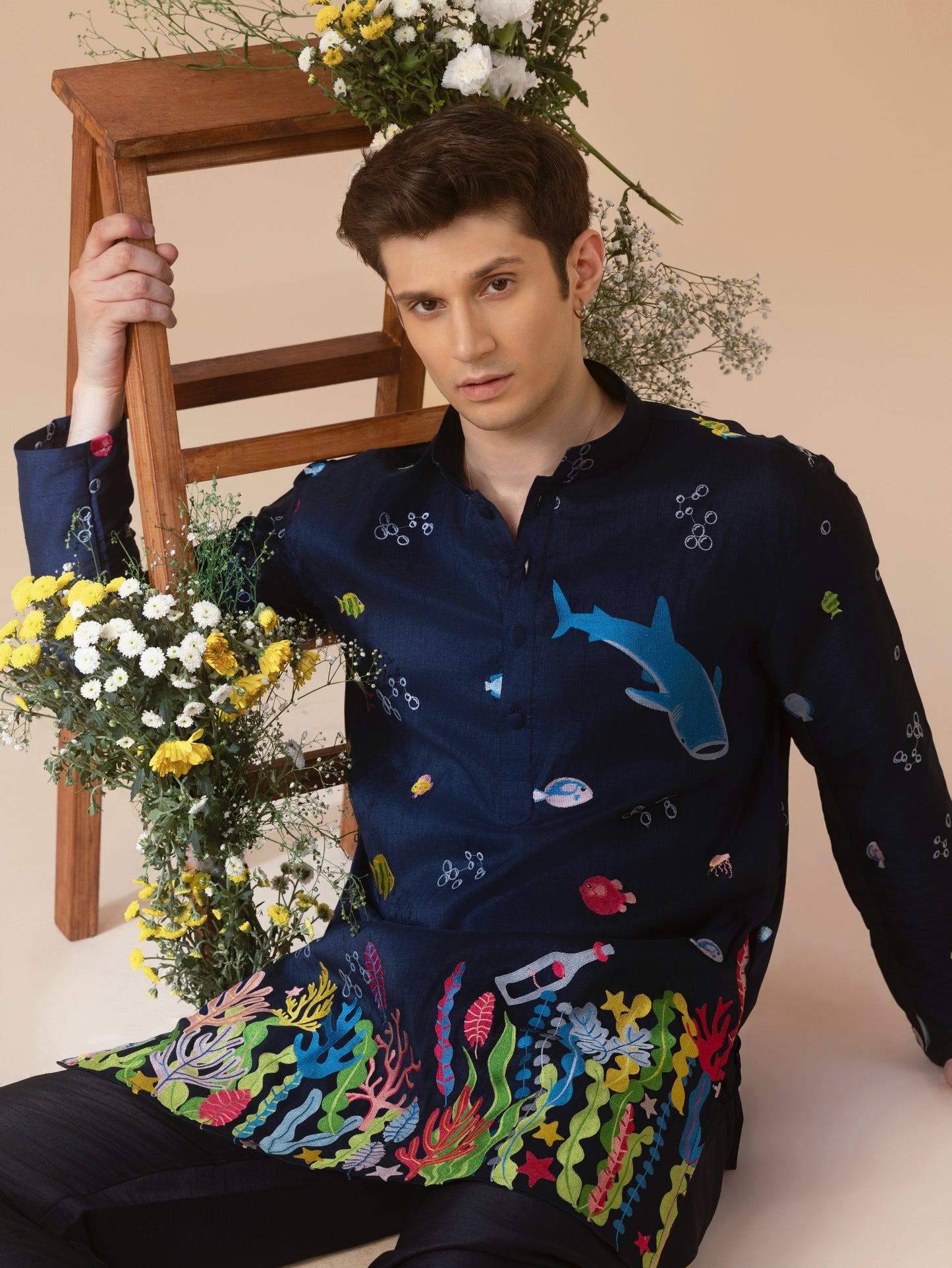Dariya  - Silk Embroidery Kurta Set