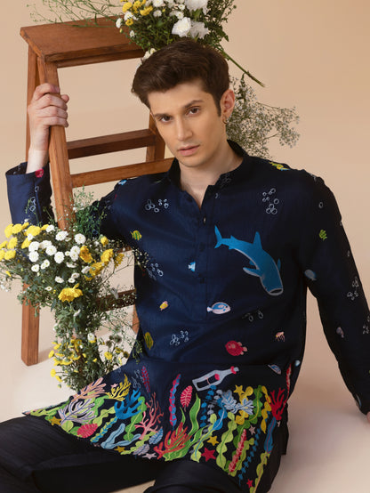 Dariya  - Silk Embroidery Kurta Set