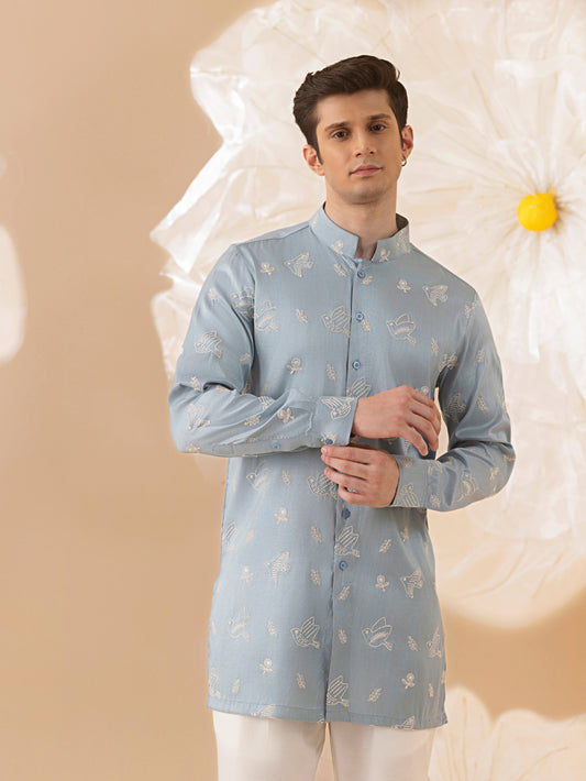 Parinda  - Silk Embroidery Kurta Set