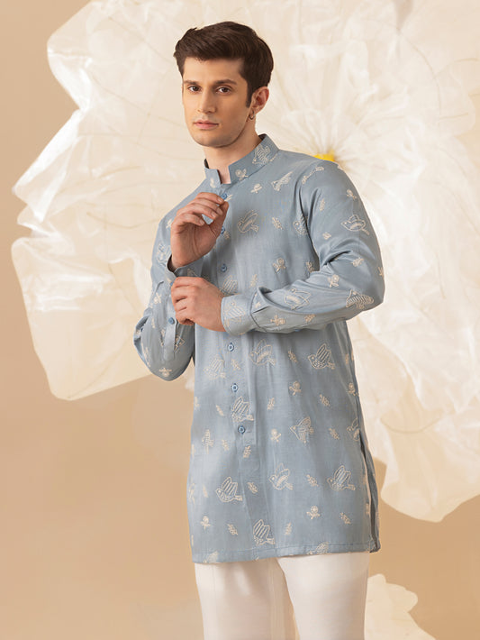 Parinda  - Silk Embroidery Kurta Set