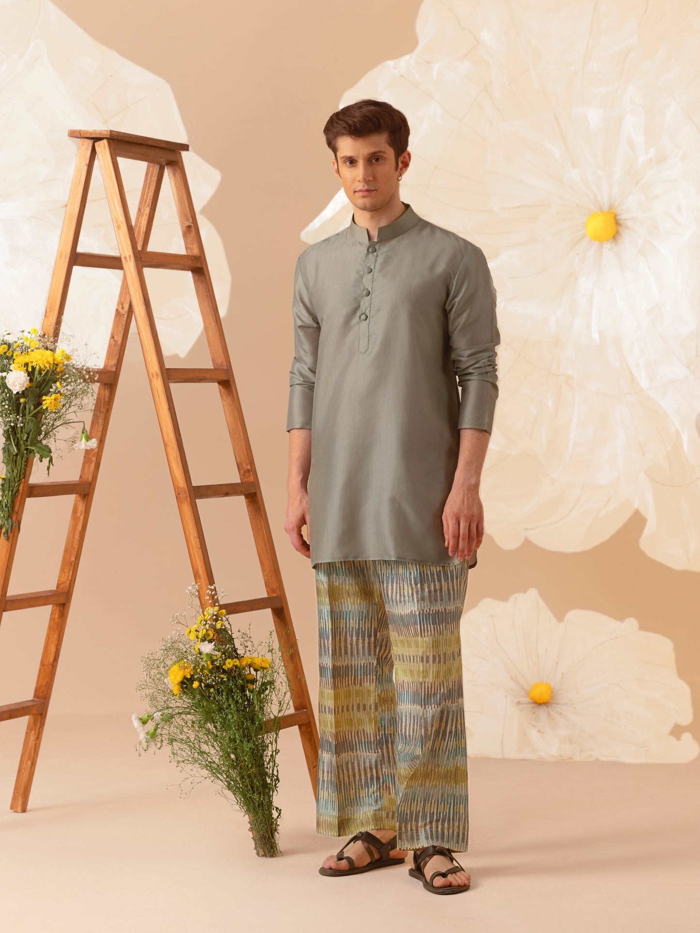 Earthen Lounge - Silk Kurta Set