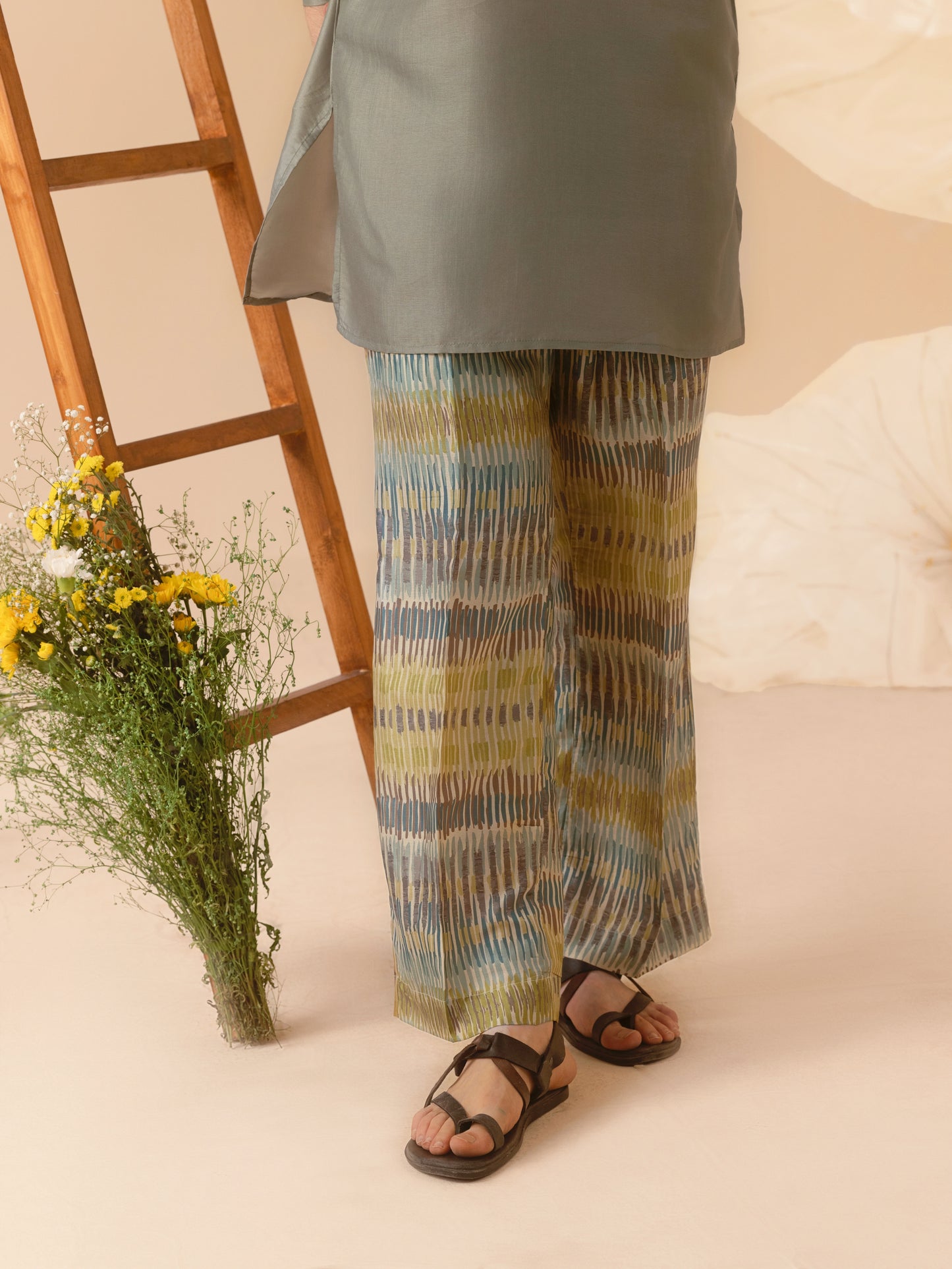 Earthen Lounge - Silk Kurta Set