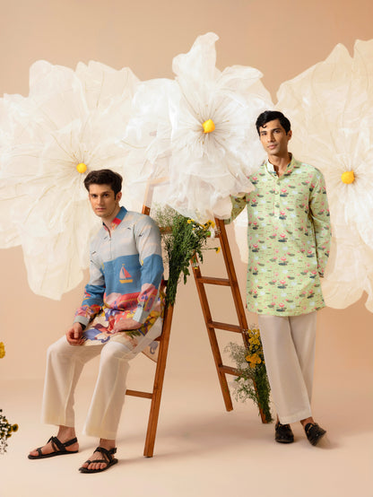 Coastal Ride - Silk Kurta