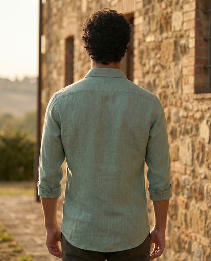 Olive Drift  - Linen Shirt