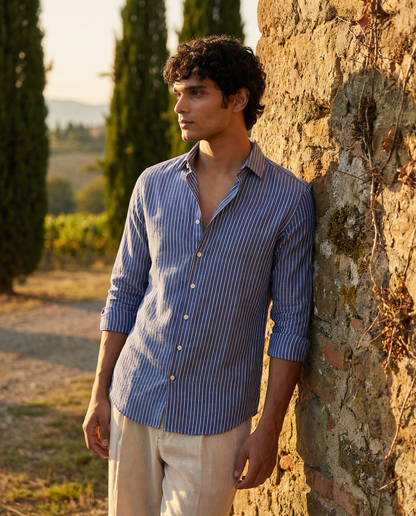 Blue Tide - Linen Shirt