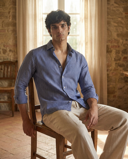 Blue Tide - Linen Shirt