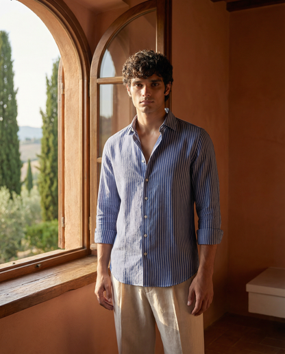 Blue Tide - Linen Shirt
