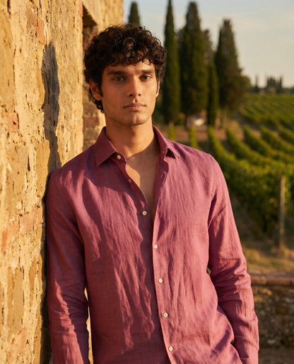 Rose Terra   - Casual Linen Shirt