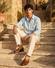 Pacific Purl - Embroidery Linen Shirt