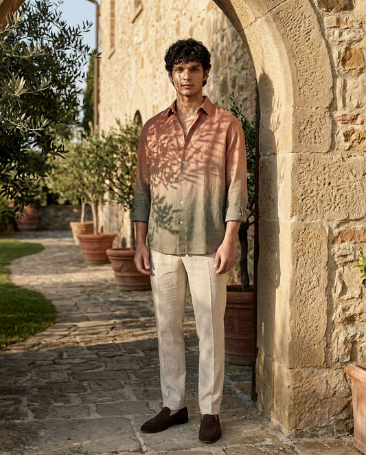 Amalfi Horizon - Linen Shirt