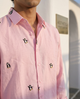 Penguin Tide - Embroidery Linen Shirt