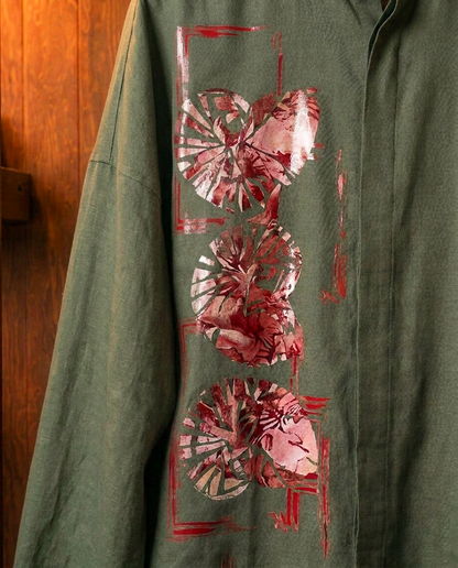 Seep Printed - Linen Shirt