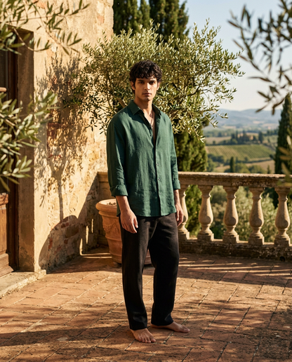 Arbor Green  - Linen Shirt