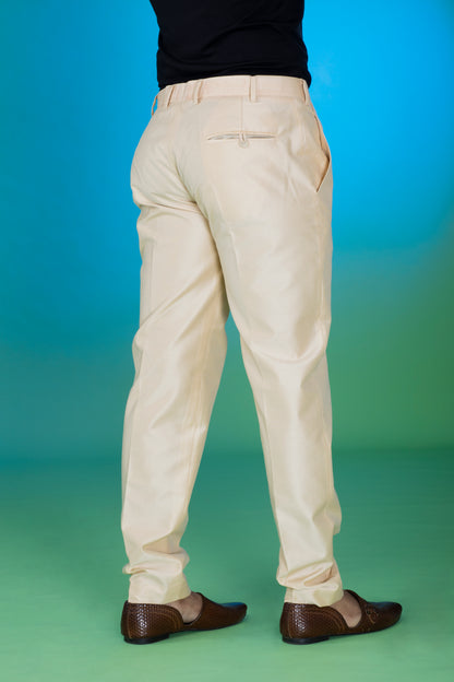 pants for men,pants, Beige Cotton Silk Pants, Silk Pants for men, Silk Pant, Silk